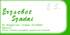erzsebet szadai business card